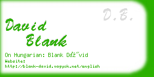 david blank business card